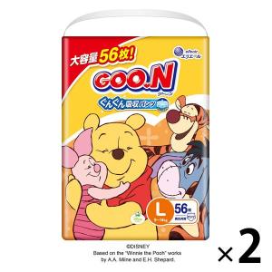 グーン まっさらさら通気 グーン ぐんぐん吸収パンツ L56枚 GOO.N（グ