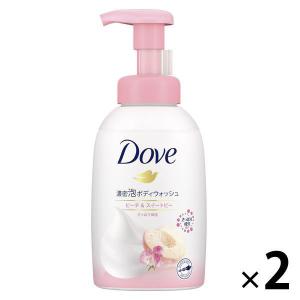 【アウトレット】ユニリーバ ダヴ 濃密泡ボディウォッシュ ピーチ＆スイートピー お試しポンプ 340g 1セット（2個：1個×2）