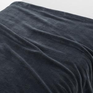 無印良品 あたたかファイバームレにくい厚手毛布・S/チャコール 140×200cm 良品計画