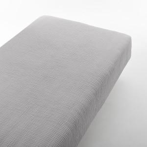 【SALE】 無印良品 綿三重ガーゼボックスシーツ SD グレー 120×200×18〜28cm用 良品計画