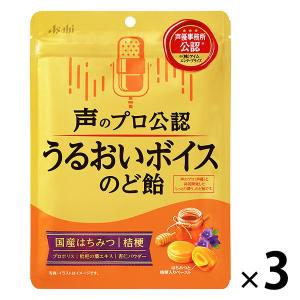 アサヒグループ食品 うるおいボイスのど飴 3袋 キャンディ