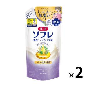 入浴剤 にごり 液体 薬用ソフレ 濃厚しっとり入浴液 ホワイトフローラルの香り 詰め替え 400mL 1セット（1個×2） 医薬部外品 アース製薬｜LOHACO by アスクル