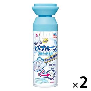 排水溝 掃除 洗剤 らくハピ マッハ泡バブルーン 洗面台の排水管 さわやかな石鹸の香り 200ml 1セット(2個) アース製薬