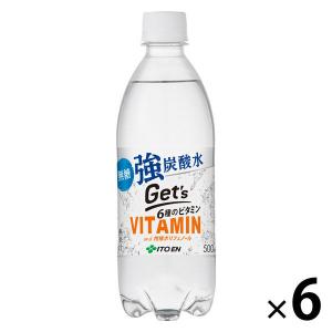 伊藤園 Get's Vitamin 強炭酸 無糖 500ml 1セット（6本）