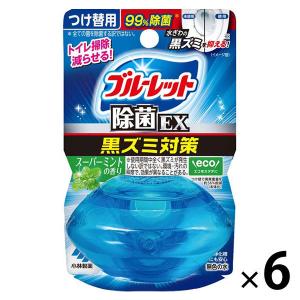 液体ブルーレットおくだけ除菌EX トイレタンク芳香洗浄剤 つけ替え用 スーパーミントの香り 70ml 1セット（6個） 小林製薬