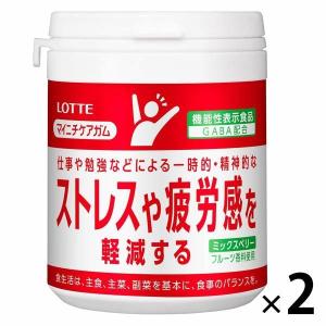 【アウトレット】ロッテ マイニチケアガム＜ストレスや疲労感を軽減するタイプ＞ファミリーボトル 1セット（143g×2個）