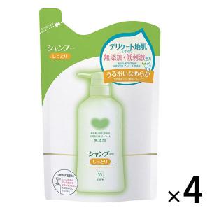 カウブランド 無添加シャンプー しっとり 詰め替え 380ml 4個 牛乳石鹸共進社｜LOHACO by ASKUL