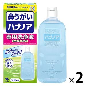ハナノア 鼻うがい 専用洗浄液 レギュラータイプ 500ｍｌ 2個 (鼻洗浄器具なし) 花粉症・風邪の季節に小林製薬