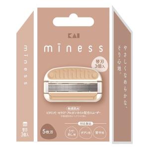 miness(マイネス） 替刃3個入（ボディ用、背中用、うで・あし用共通） 貝印｜LOHACO by アスクル
