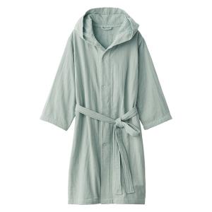無印良品 ガーゼパイルバスガウン 男女兼用ＳーＭ ライトグリーン 良品計画の商品画像