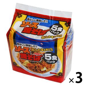 サッポロソース焼そば 410g 1セット（1パック(5食入)×3） 麺のスナオシ｜LOHACO by アスクル