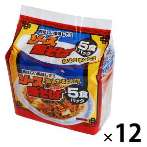 サッポロソース焼そば 410g 1セット（1パック(5食入)×12） 麺のスナオシ｜LOHACO by アスクル