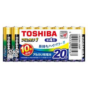 アルカリ乾電池 東芝 電池 単4形 10年保存 LR03AN 20MP 1パック（20本）｜LOHACO by アスクル