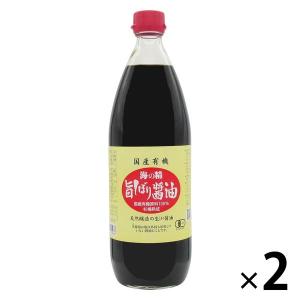 しょうゆ 無添加 海の精 国産 有機 旨しぼり 醤油 1L 2個セット 調味料 
