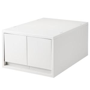 無印良品 ポリプロピレン 小物収納ケース 大 引出２個 ホワイトグレー 約幅26×奥行37×高さ17.5cm 良品計画