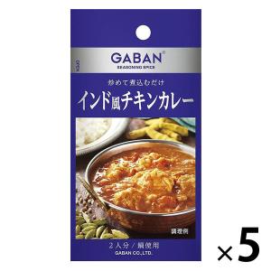 【アウトレット】ハウス食品 GABANシーズニング インド風チキンカレー 5個 調味料