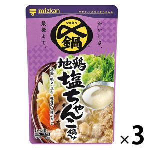 ミツカン 〆まで美味しい地鶏塩ちゃんこ鍋つゆ ストレート ( 750g×3