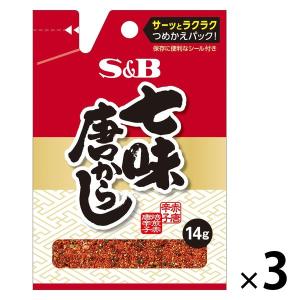 エスビー食品 S＆B 七味唐辛子 14g 3本｜LOHACO by アスクル
