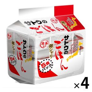 【200g×5食】サトウのごはん　銀シャリ　日本銘柄おすすめブレンド　4袋（計20食）サトウ食品　パックご飯