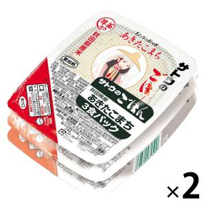 【200g×3食】サトウのごはん　秋田県産あきたこまち　2セット（計6食）サトウ食品　パックご飯