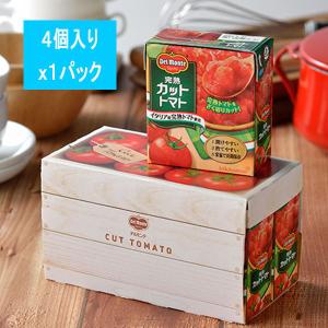 【ロハコ先行発売】デルモンテ 完熟カットトマト340g×4個パック 1パック 素材缶詰