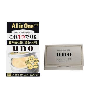 （おまけ付）UNO ウーノ 薬用 オールインワンジェル バイタルクリームパーフェクション ＋ あぶらとり紙 30枚入 メンズ