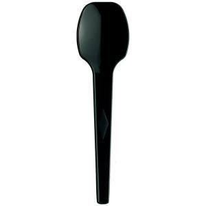 ストリックスデザイン デザートスプーン100mm ブラック 100本入 1袋(100本入)｜LOHACO by アスクル
