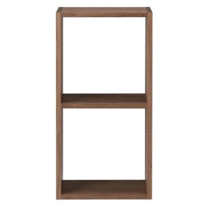無印良品 スタッキングシェルフ 2段 ウォールナット材 幅42×奥行28.5×高さ81.5cm 良品計画