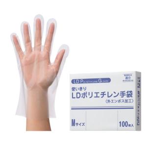 ファーストレイト CPEポリエチレン手袋(低密度PE)M 箱タイプ FR-5812 1箱(100枚入)｜LOHACO by アスクル