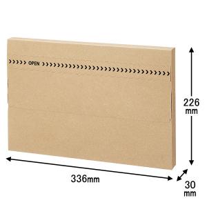 アスクル 薄型ダンボールケース 外寸:約縦226×横336×厚30mm 1パック(10枚入) オリジナル