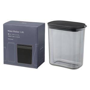 ウォーターピッチャー 1.0L K787BK 1個 耐熱 食洗機対応 冷水筒 ピッチャー 麦茶 水 隙間収納 マーナ｜LOHACO by アスクル