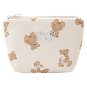 gelato pique（ジェラートピケ） WhiteDay ベア総柄ティッシュポーチ
