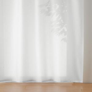 無印良品 熱を通しにくく透けにくいレースノンプリーツカーテン 幅100×丈198cm用 オフ白 良品計画｜LOHACO by ASKUL