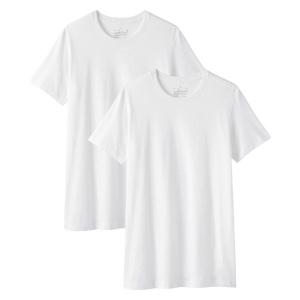 無印良品 メンズ 紳士 脇に縫い目のない ２枚組 クルーネック半袖Ｔシャツ 紳士Ｌ 白 良品計画｜LOHACO by アスクル