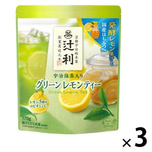 辻利 宇治抹茶入グリーンレモンティー 1セット(170g×3) インスタント｜LOHACO by アスクル