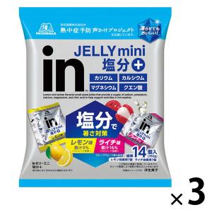 inゼリー（インゼリー） ミニ 塩分＋　1セット（1袋（14個入）×3）　レモン味・ライチ味 2種アソート　塩分プラス｜LOHACO by アスクル