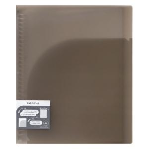 日本ノート ルーズリーフ バインダー A4 ワイド 30穴 パペルール グレー LN59GR 1冊｜LOHACO by アスクル