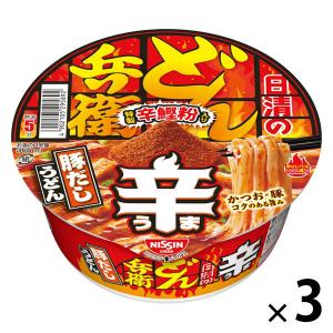 日清の辛どん兵衛 豚だしうどん 日清食品 1セット（1個×3） カップ麺｜LOHACO by アスクル