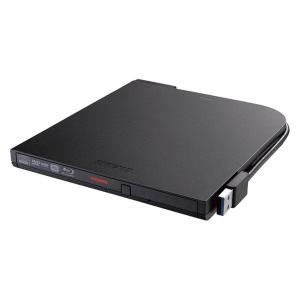 ポータブルBDドライブ バッファロー USB3.2（Gen1）対応 再生/書込ソフト添付 BRXL-PT6U3-BKE 1台｜LOHACO by アスクル