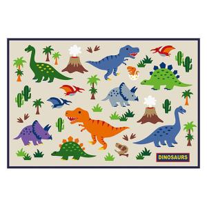 スケーター 子供用 レジャーシート S 1人用 ミニタイプ 約60×90cm ディノサウルス 恐竜 1個の商品画像