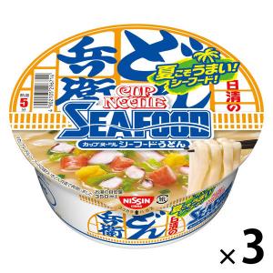 (数量限定)日清のどん兵衛カップヌードルシーフードうどん 日清食品 1セット（1個×3）カップ麺 即席麺｜LOHACO by アスクル