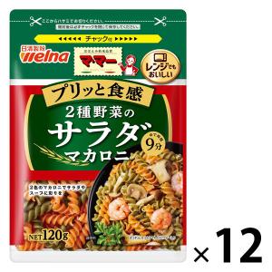 【アウトレット】マ・マー 2種野菜のサラダマカロニ 120g チャック付 1セット（1個×12）日清製粉ウェルナ