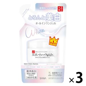 サナ なめらか本舗 薬用美白とろんと濃ジェル（詰め替え） 100g×3 常盤薬品工業
