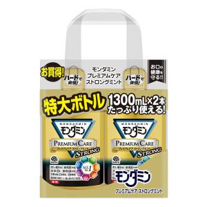 マウスウォッシュ 洗口液 口臭 モンダミン プレミアムケア ストロングミント 1300mL 1パック(2本入) 予防 アース製薬｜LOHACO by ASKUL