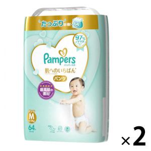 パンパース おむつ パンツ M（6~12kg） 1セット（64枚入×2パック） 肌へのいちばん ウルトラジャンボ P＆G