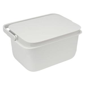 バケツ フタ付 角型 コンパクト 目盛り付き 容量5L グッドデザイン賞 きれいに暮らす。ホワイト 1個 マーナ｜LOHACO by アスクル