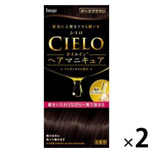 CIELO（シエロ）オイルインヘアマニキュア ダークブラウン 1セット（2個） 白髪染め hoyu（ホーユー）