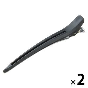 無印良品 ヘアクリップ 大 グレー 1セット（1個×2） 良品計画