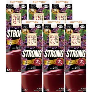 サントリー 酸化防止剤無添加のおいしいワイン。ストロング　赤ワイン　ミディアムボディ　1.8L　1セット（6本）　1800ml｜LOHACO by アスクル