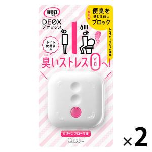 消臭力DEOX（デオックス）トイレ用 置き型 クリーンフローラル 本体6ml 2個 消臭剤 芳香剤 エステー